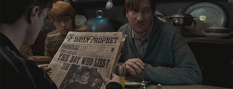 The Daily Prophet Headline, "The Boy Who Lies"